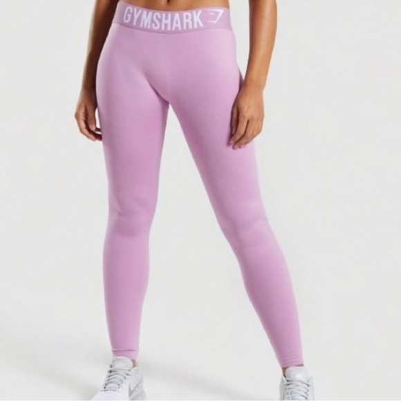 Gymshark Fit Leggings in Pastel Grape/White Size Medium - Picture 2 of 7